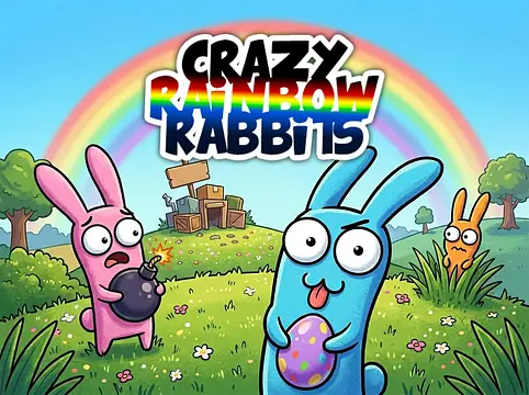 Play Crazy Rainbow Rabbits