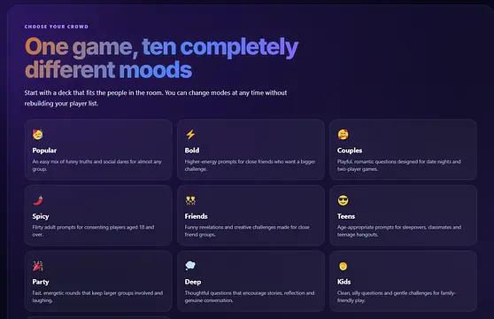Truth or Dare Zone - Screenshots