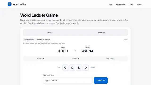 Play Word Ladder